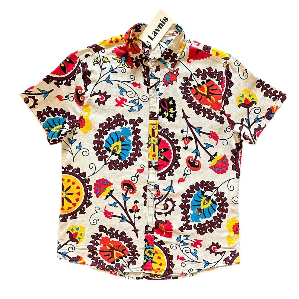 Lavnis Summer Button Down Shirt (Size: Small) - Picture 2 of 7